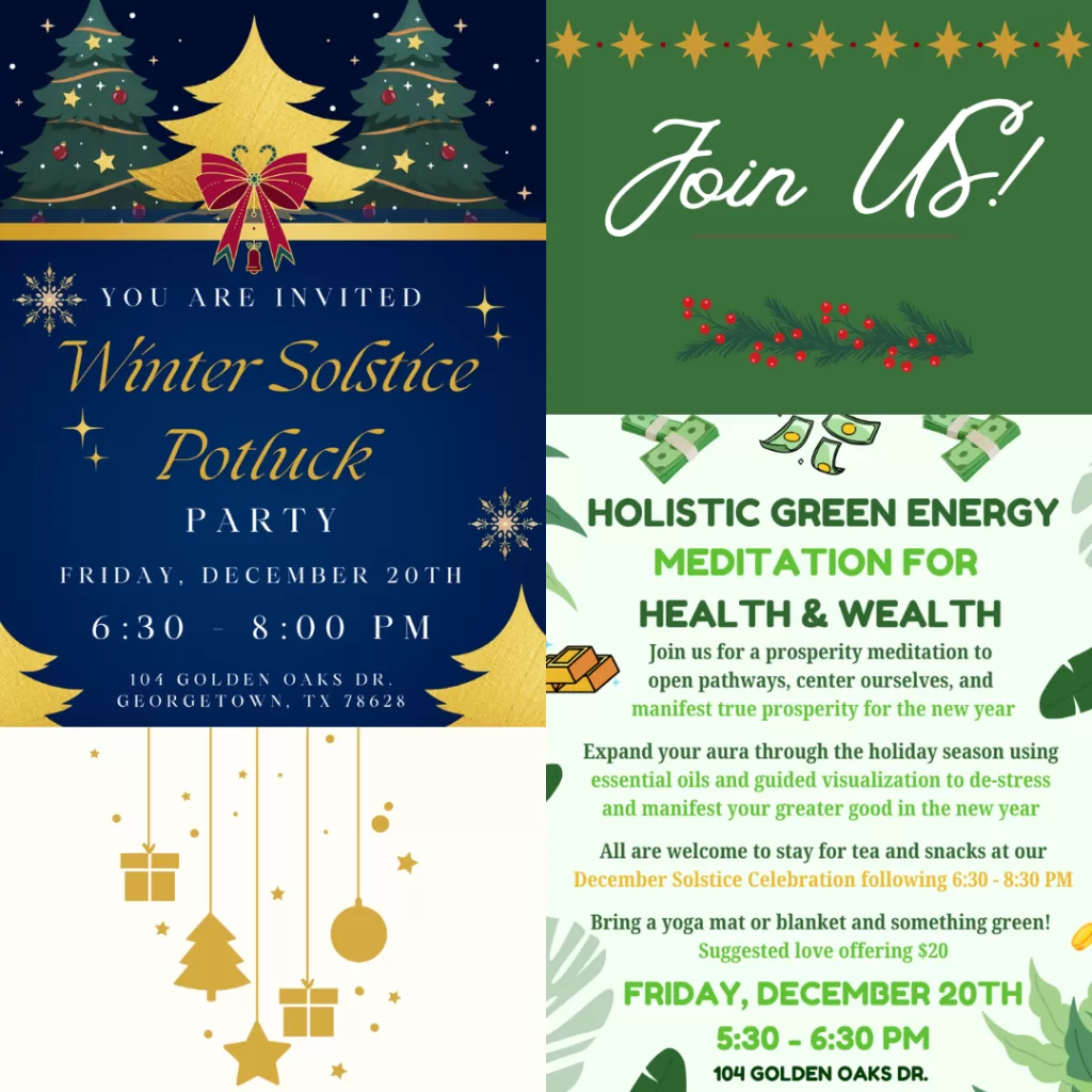 Holiday Events flyer